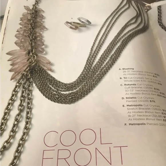 Lia Sophia Vintage Antique Gold Tone Blushing Pink Resin Necklace NWT - Picture 4 of 14